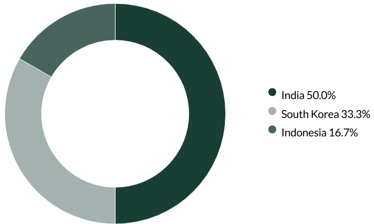 Global Emerging Markets (ex China) All Cap proxy voting Q1 2025 country