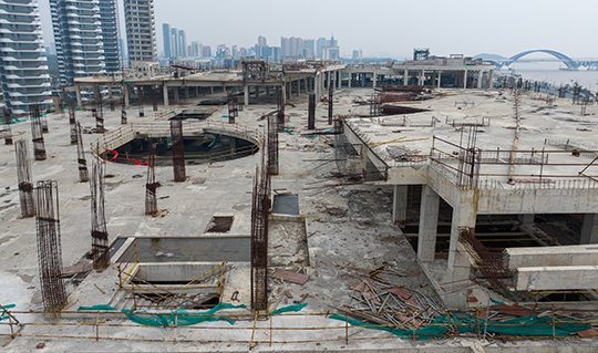 View of The Bund and Pudong in Shanghai China